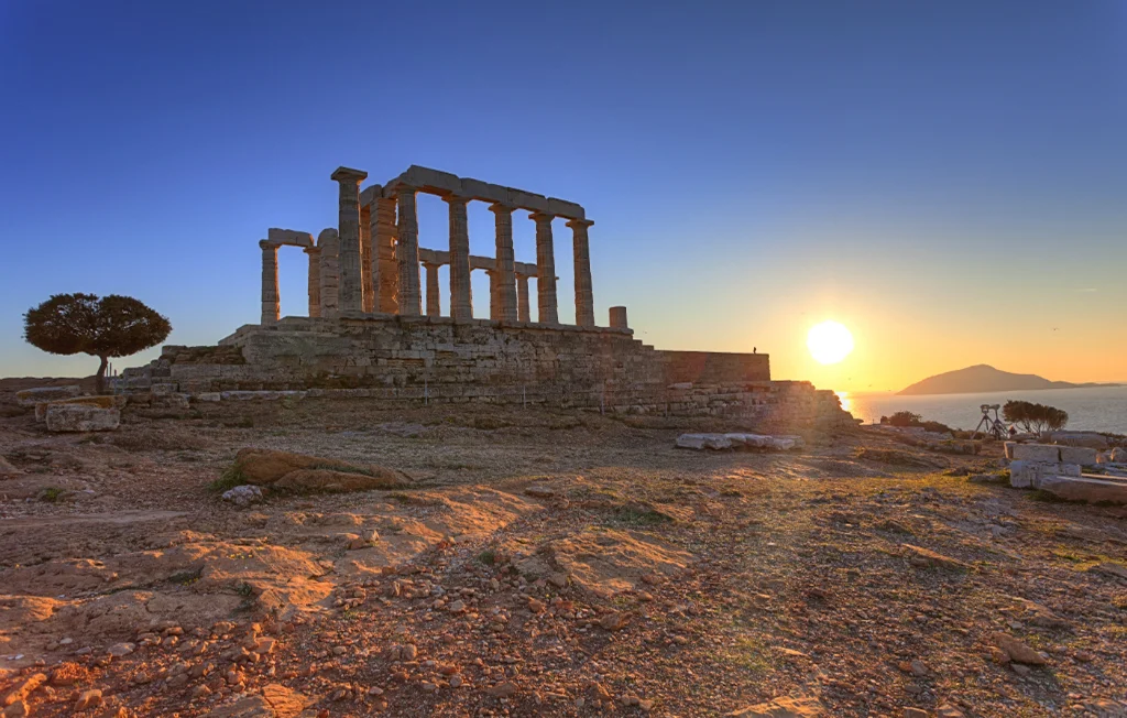 Cape Sounion coastal view